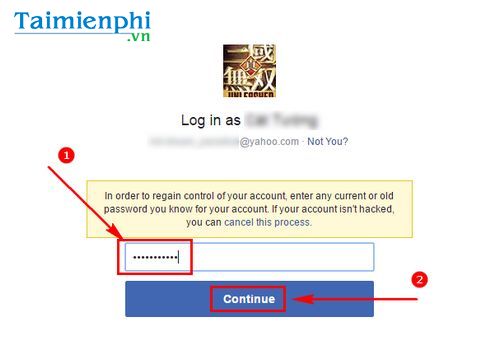 Yahoo mail không nhận được tin nhắn khôi khục Facebook 