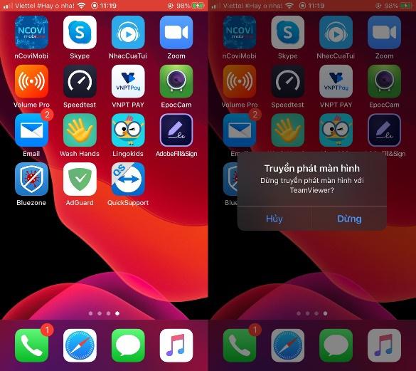 Muốn chia sẻ màn hình iPhone qua TeamViewer phải làm sao?