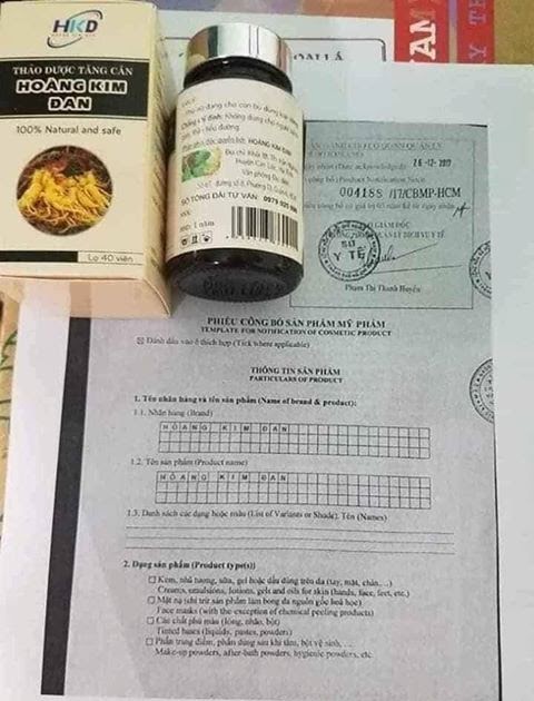 Thực hư thuốc tăng cân giả Hoàng Kim Đan chứa chất cấm