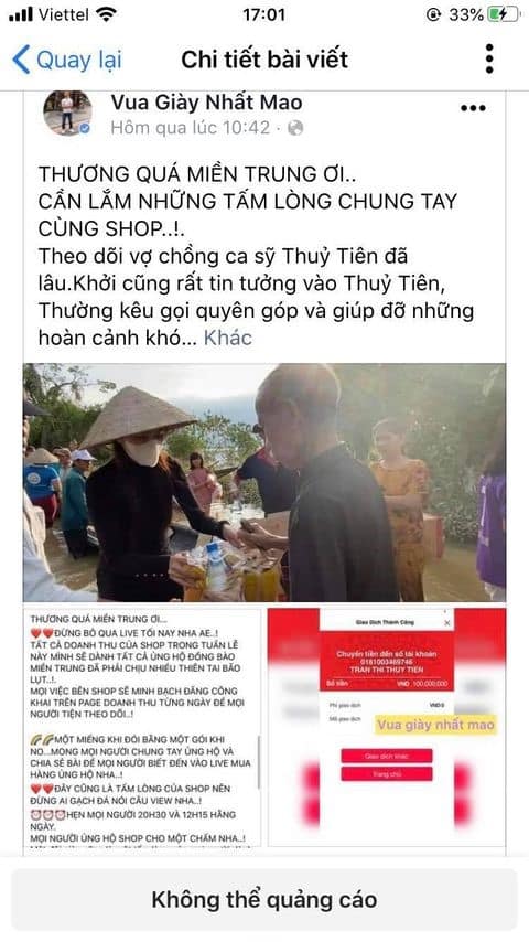 Shop giày có tâm nhất: Vua giày Nhất Mao ủng hộ người dân vùng lũ từ doanh thu bán hàng Shop giày có tâm nhất: Vua giày Nhất Mao ủng hộ người dân vùng lũ từ doanh thu bán hàng