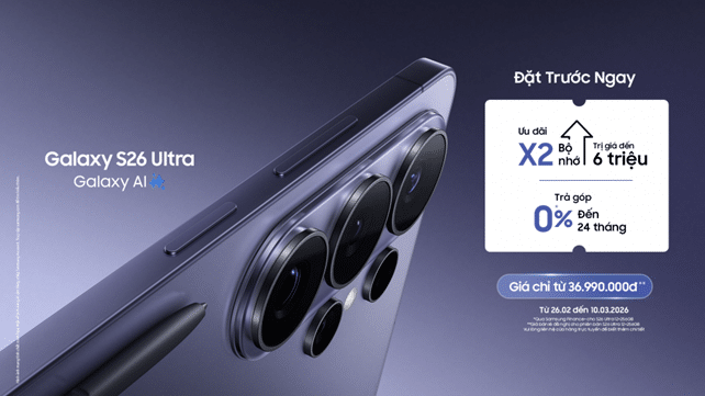 Samsung công bố giá bán Galaxy S26 series kèm ưu đãi hấp dẫn